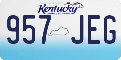 KY license plate 957JEG