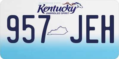 KY license plate 957JEH