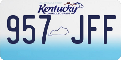 KY license plate 957JFF