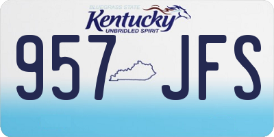 KY license plate 957JFS