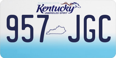 KY license plate 957JGC