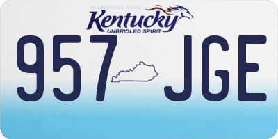 KY license plate 957JGE