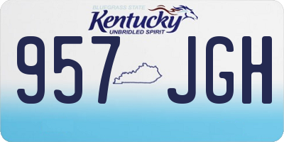 KY license plate 957JGH