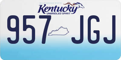 KY license plate 957JGJ