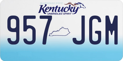 KY license plate 957JGM