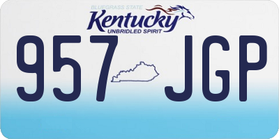 KY license plate 957JGP