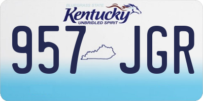 KY license plate 957JGR