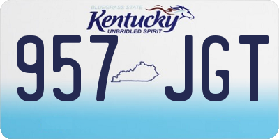KY license plate 957JGT