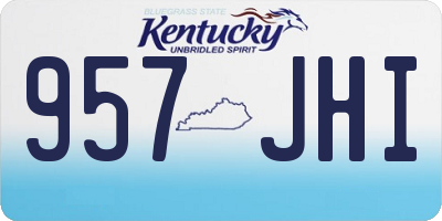 KY license plate 957JHI