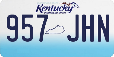 KY license plate 957JHN
