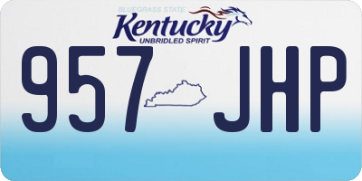 KY license plate 957JHP