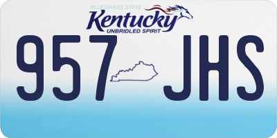 KY license plate 957JHS