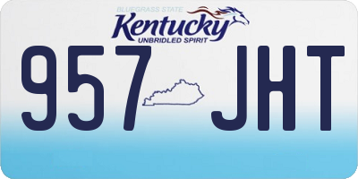 KY license plate 957JHT
