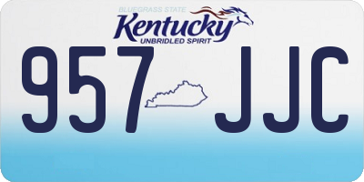 KY license plate 957JJC