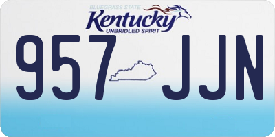KY license plate 957JJN