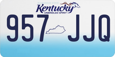KY license plate 957JJQ