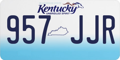 KY license plate 957JJR