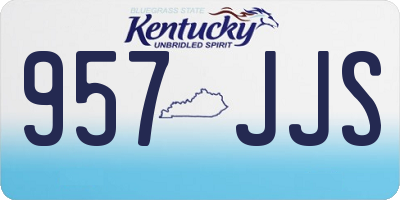 KY license plate 957JJS