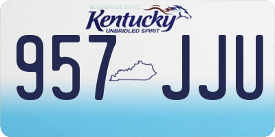 KY license plate 957JJU
