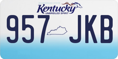 KY license plate 957JKB