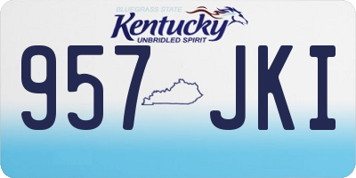 KY license plate 957JKI
