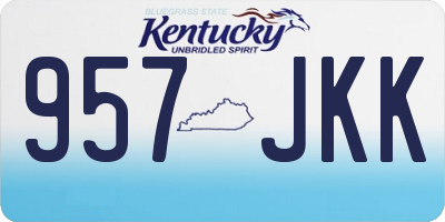 KY license plate 957JKK