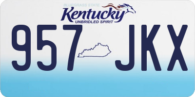 KY license plate 957JKX