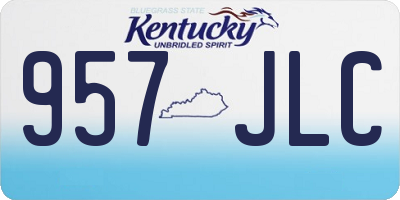 KY license plate 957JLC