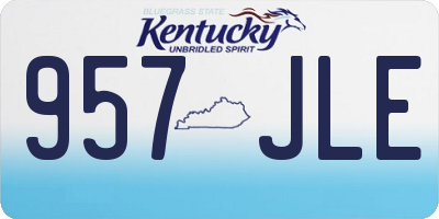 KY license plate 957JLE
