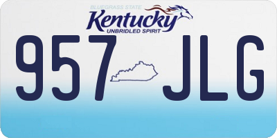 KY license plate 957JLG
