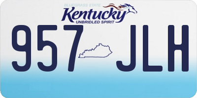 KY license plate 957JLH