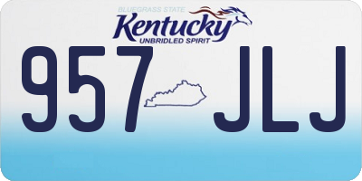 KY license plate 957JLJ