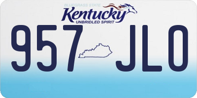 KY license plate 957JLO