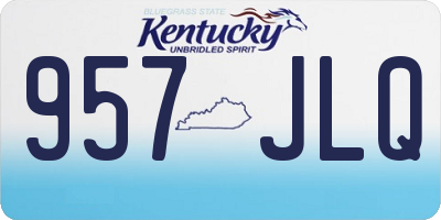 KY license plate 957JLQ