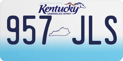 KY license plate 957JLS