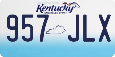 KY license plate 957JLX