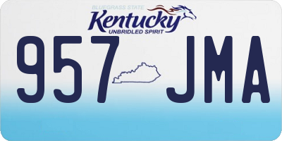KY license plate 957JMA