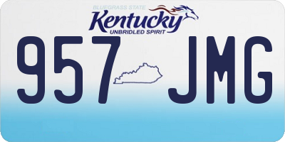 KY license plate 957JMG