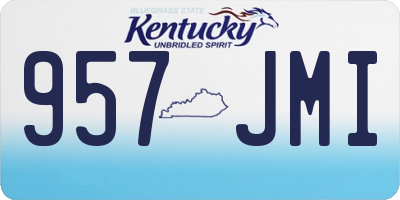 KY license plate 957JMI