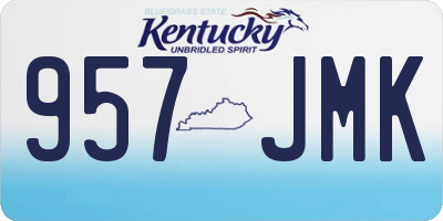 KY license plate 957JMK