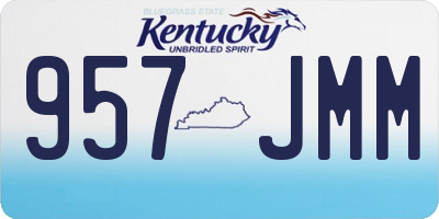 KY license plate 957JMM