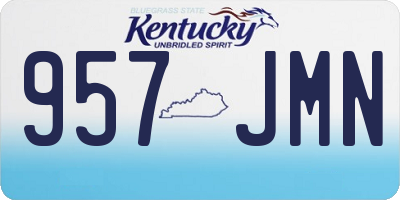 KY license plate 957JMN