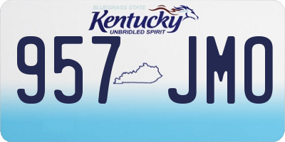 KY license plate 957JMO