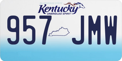 KY license plate 957JMW