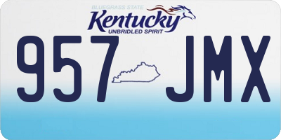 KY license plate 957JMX