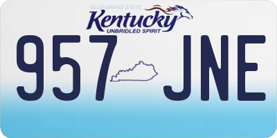 KY license plate 957JNE