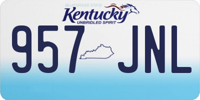 KY license plate 957JNL