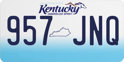 KY license plate 957JNQ