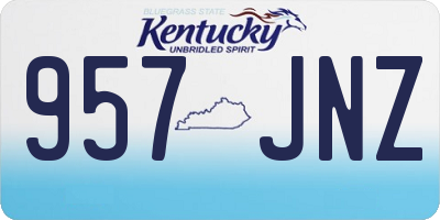 KY license plate 957JNZ