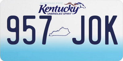 KY license plate 957JOK